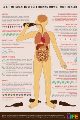 Still not convinced that drinking soda has harmful effects on your body? Check out this infographic!<br /> Large version: http://www.termlifeinsurance.org/harmful-soda/